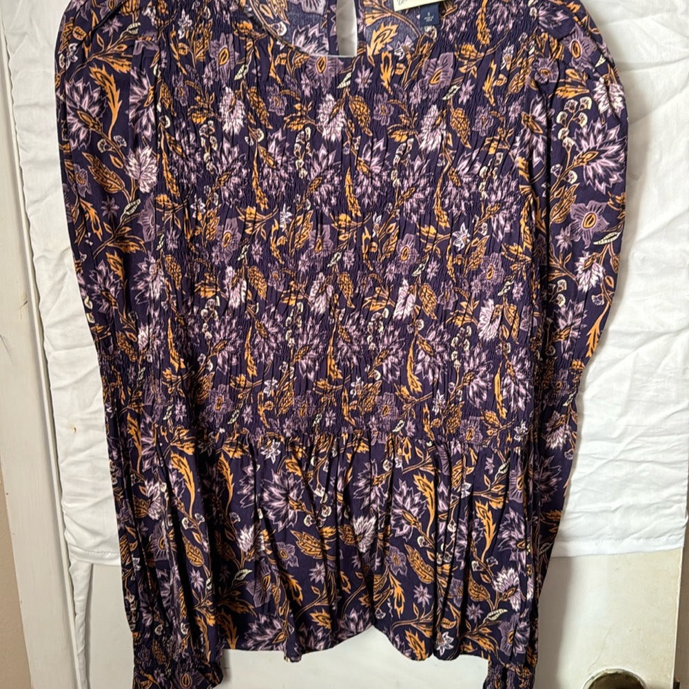 Purple rushed long sleeve